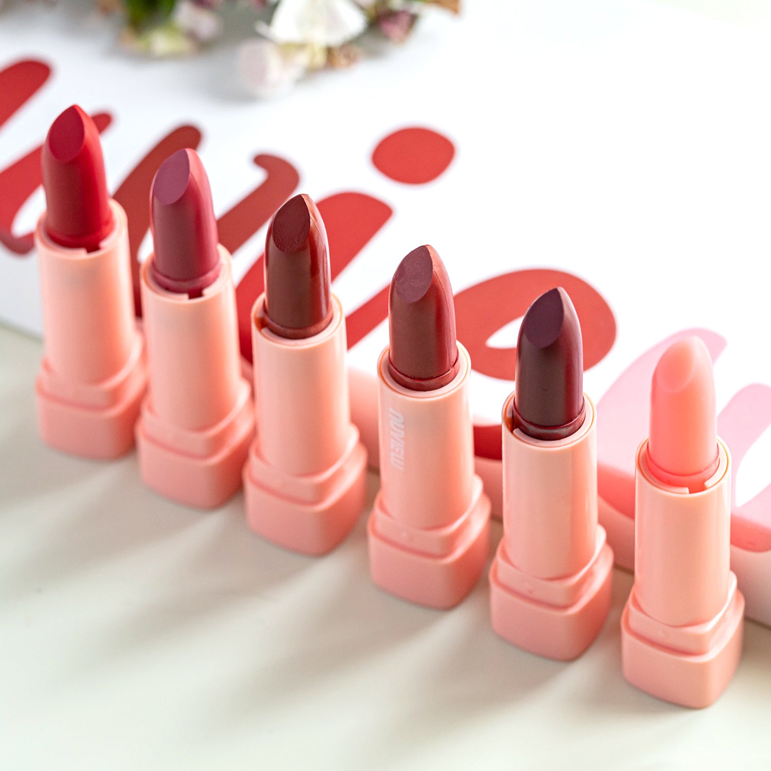 6pcs Red Velvet Mini Lipsticks Set